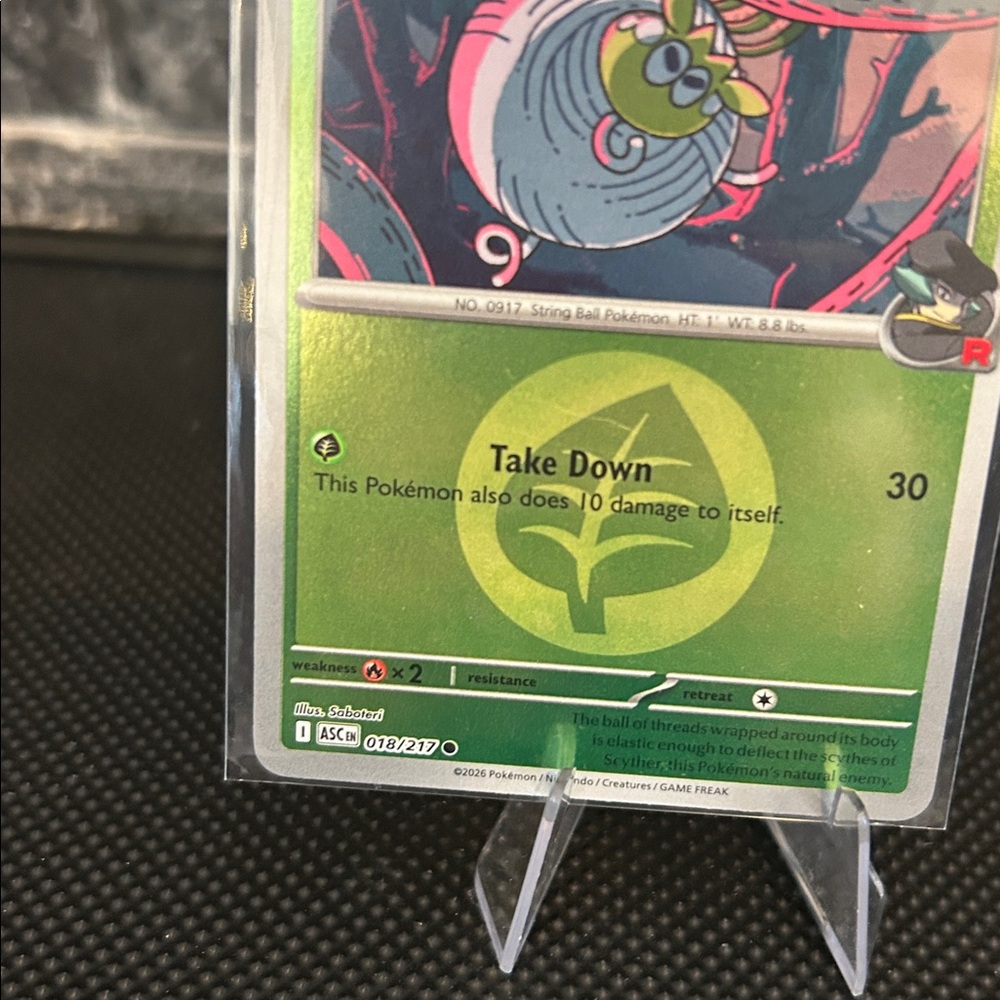 Pokemon Tarountula 018/217 Reverse Holo Card from Ascended Heroes Set M/NM - Picture 3 of 3